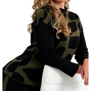 NEW ANGEL jungle funnel neck sweater in moss